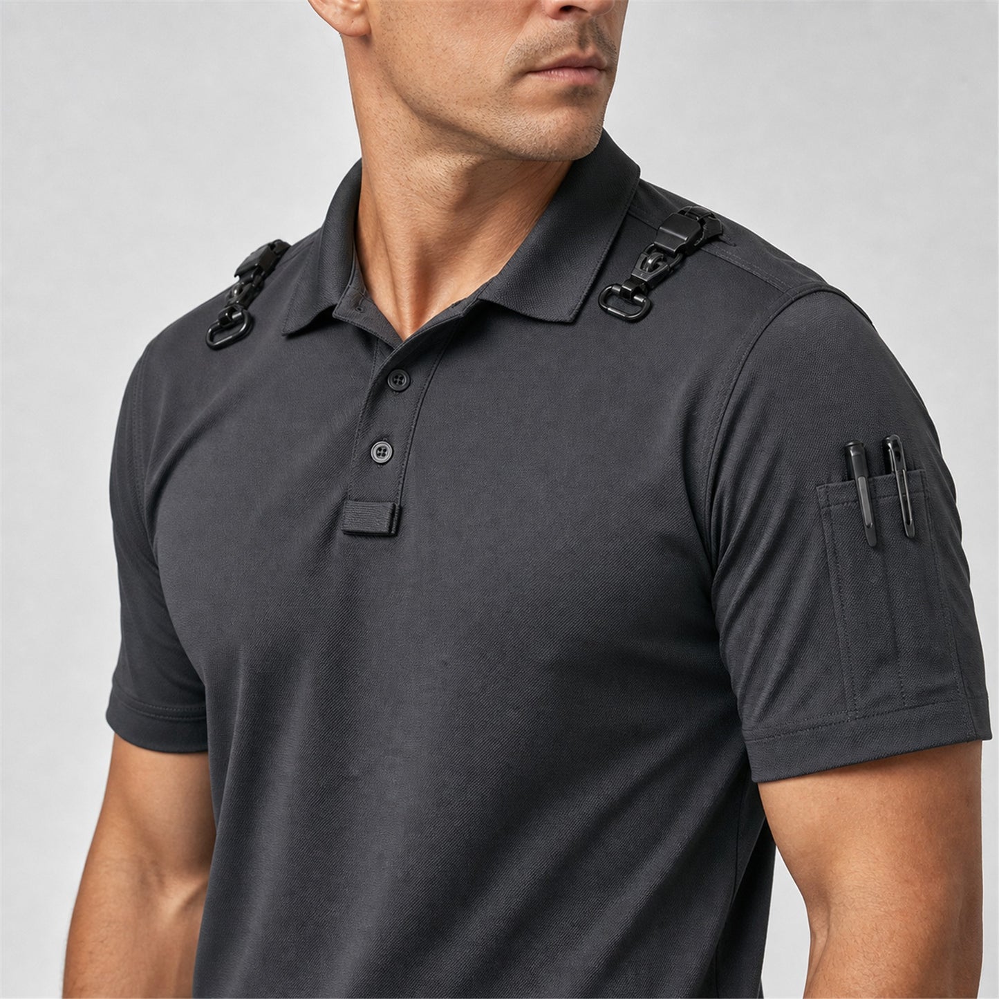 Men's Tactical Performance Polo Shirts 8-Pack Mixed Color Set - Moisture-Wicking Work & Outdoor Shirts