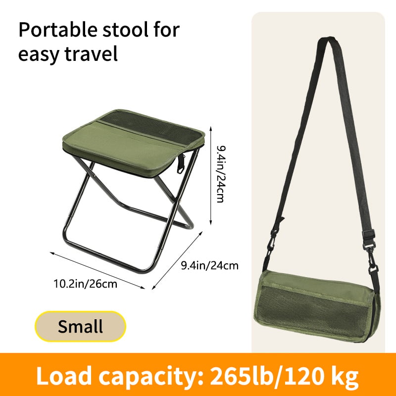 🌞Fris De Lente In Met 50% Korting!🔥Ultralicht Opvouwbaar Krukje (700g) | Slim Design met Geïntegreerde Draagtas | Draagt tot 120kg | Perfect voor Camping, Wandelen & Festivals