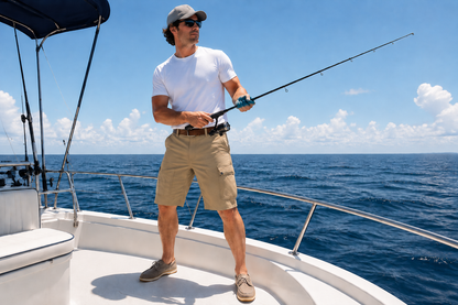 Men's Quick-Dry Fishing Cargo Shorts 7-Pack - 7-Pocket Water-Repellent Outdoor Shorts