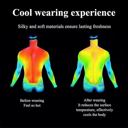 👕❄️50% OFF NOW!💧 Men's Ice Silk Stretch Shirt – Waterproof, Quick-Dry & Eco-Friendly – Cool Breathable Tech Fabric Shirt 🌿