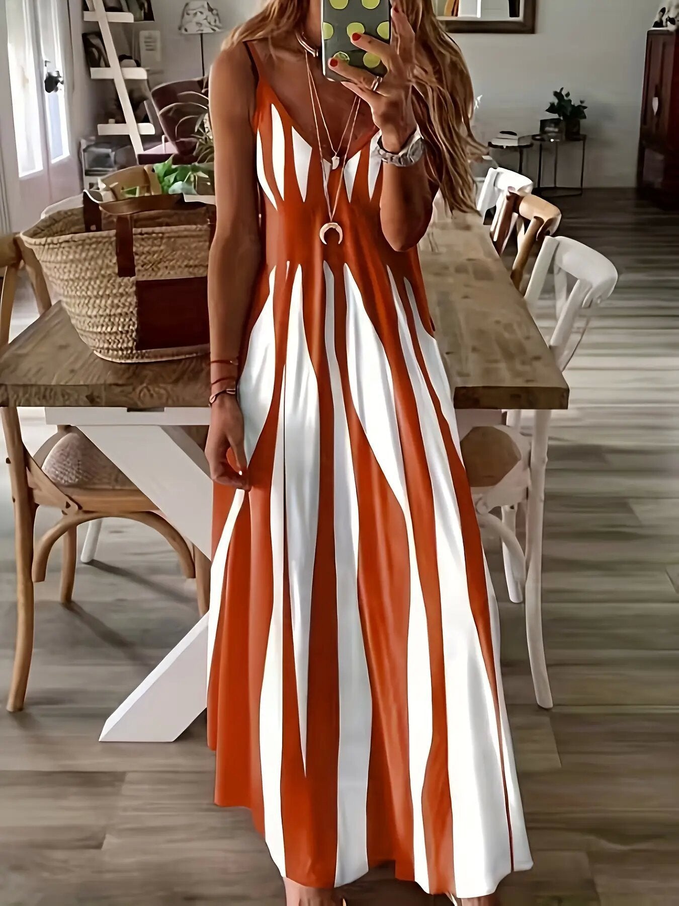 🔥Limited TimePromotion 50% OFF-LUNE Printed Maxi Cami Dress