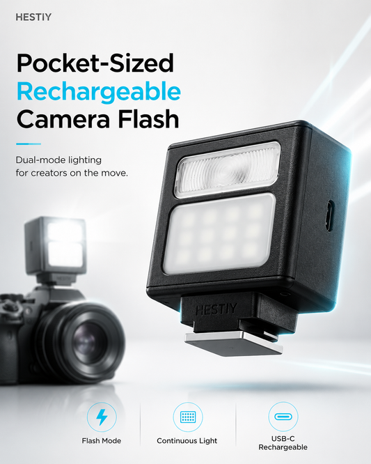 🔥50% OFF!!🔥Pocket-Sized Rechargeable Camera Flash ✈️  Free Shipping