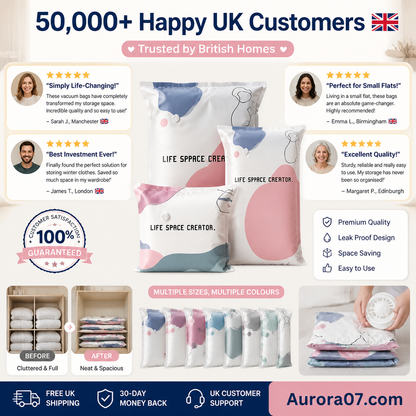 💐 BUY 2, GET 1 FREE! 🧳No‑Pump Vacuum Storage Bags – Press & seal, no pump needed. Saves 80% space, keeps clothes dry & dust‑free. Perfect for bulky bedding & off‑season gear. 🛏️🗄️