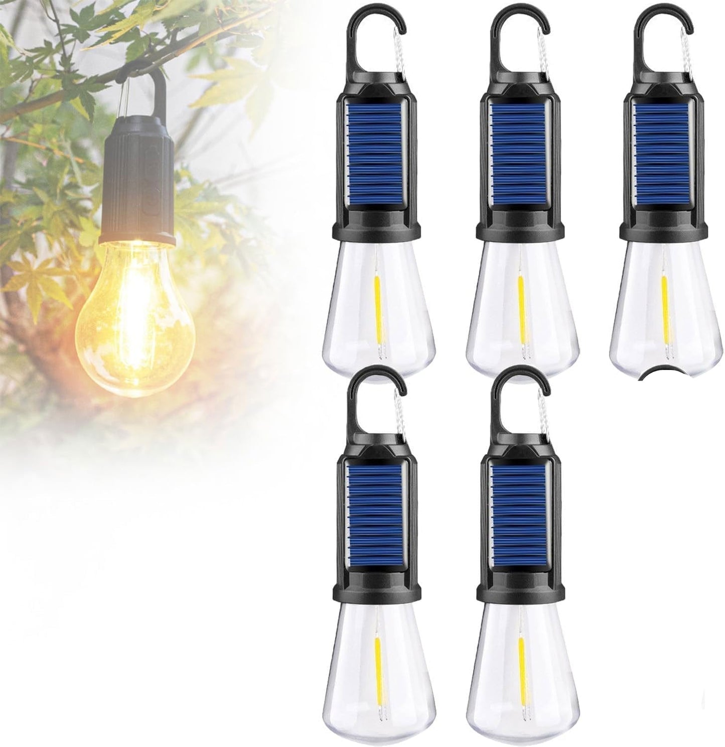 Zonne-energie tentverlichting, via USB oplaadbare LED-kampeerlantaarn
