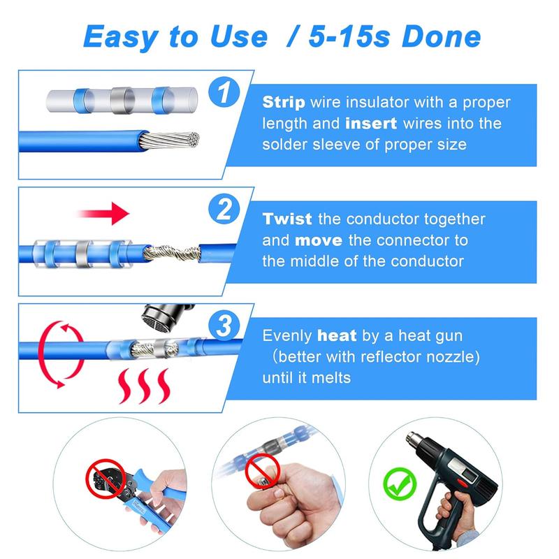 ⏳Time-Limited Special⏰Haisstronica Solder-Seal Wire Connectors - Waterproof heat-shrink connectors with a self-soldering function