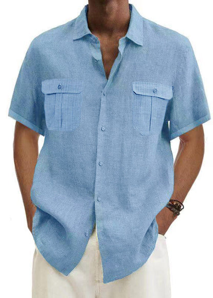 🌿✨ Men’s Cotton Linen Casual Shirt – Breathable Summer Style | 50% OFF + Buy 2 Free Shipping