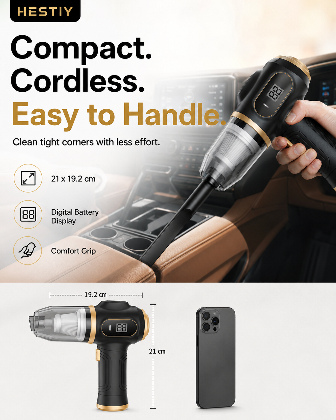 🚗🛡️ LIMITED-TIME 50% OFF! Cordless 4-in-1 Portable Car Vacuum Cleaner Set