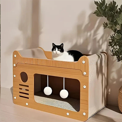 2-in-1 Sisal Cat Scratcher Lounger | Space-Saving & Durable 🐱