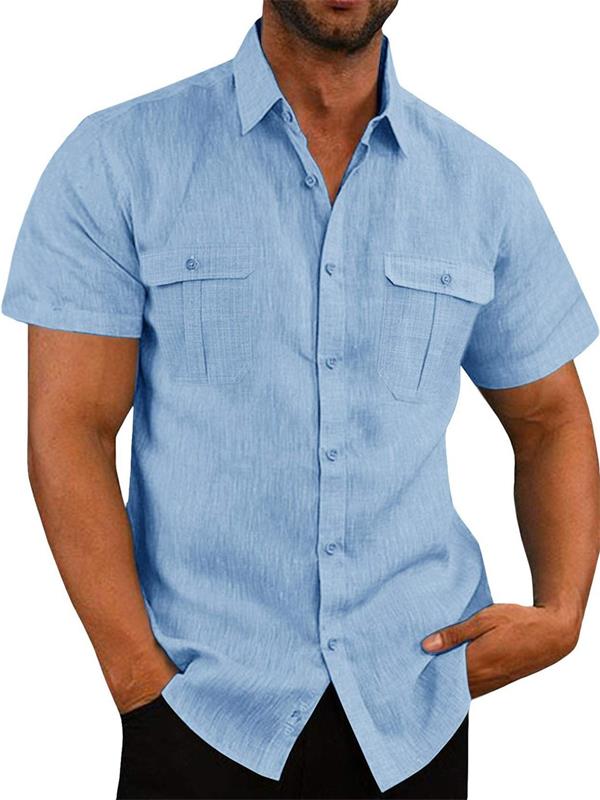 🌿✨ Men’s Cotton Linen Casual Shirt – Breathable Summer Style | 50% OFF + Buy 2 Free Shipping
