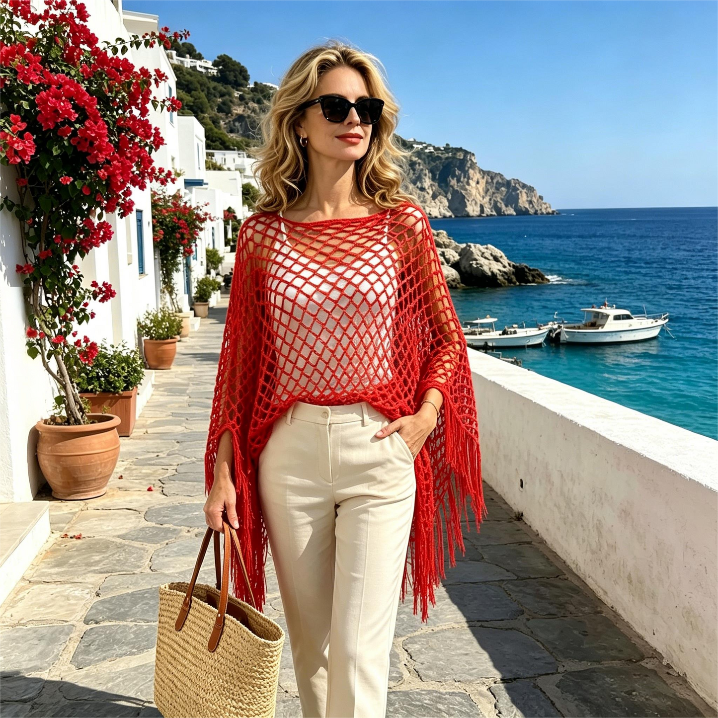 🏆 Last Day Special Price 💲12.99! 💐Summer Metallic Crochet Cover-Up – Lightweight, Flowy & Effortlessly Stylish summer outfit
