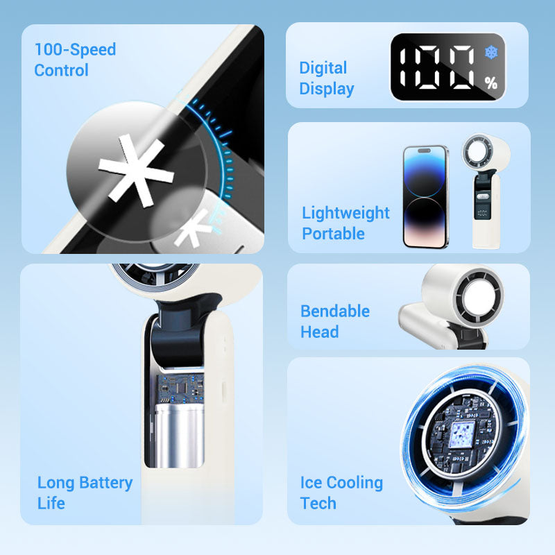 ☀️ Opvouwbare Mini Ventilator – Verkoeling voor Reizen, Kamperen en Warme Dagen ❄️