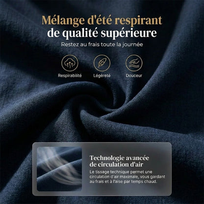 👗 50% DE RÉDUCTION! ✨ Robe Longue à Poches en Coton-Lin – Coupe Enveloppante, Boutons Asymétriques & Style Chic Pour Un Confort Élégant 🌸