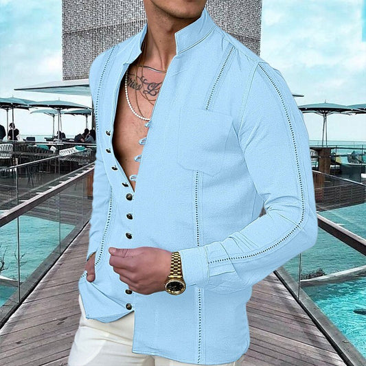 👕50% OFF NOW! 🌊 Men's Linen Button Up Summer Beach Shirt – Breathable, lightweight & relaxed fit – perfect for seaside vacations, BBQs or sunny days ☀️