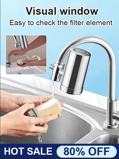 🎁Uitverkoop 50% UIT🔥 Installatievrije roestvrijstalen waterzuiveraar voor huishoudelijke kranen