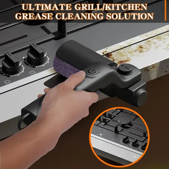 🍖 Cordless Electric BBQ Brush Cleaner – Deep Cleaning, Long Handle & Rechargeable 🔋