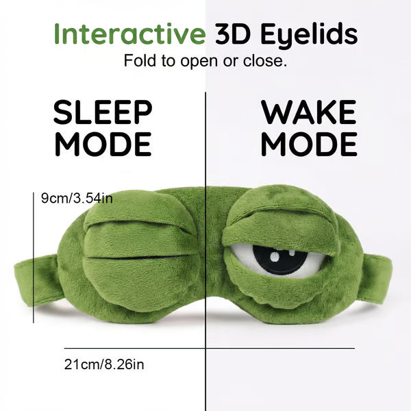 🐸 Soft Funny Frog 3D Sleep Mask