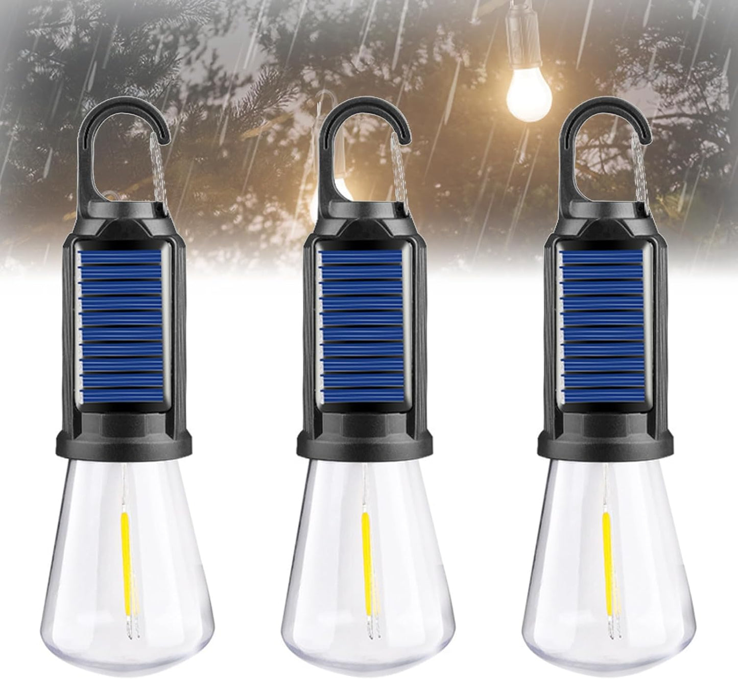 Zonne-energie tentverlichting, via USB oplaadbare LED-kampeerlantaarn