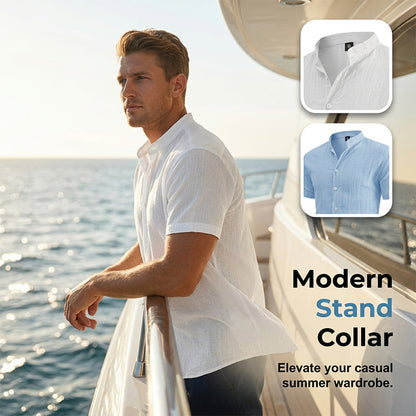 ✨2026 New Arrival 50% Off👕Men's Summer Stand Collar Short Sleeve Shirt