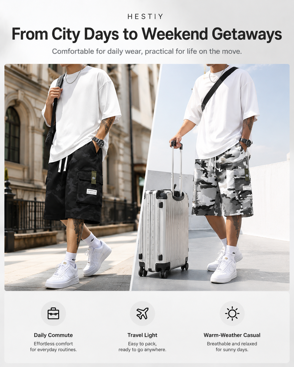 💐69% OFF! Men‘s Camo Cargo Shorts – Multi-Pocket & Lightweight for Adventure 🏕️🔥【Limited Offer】
