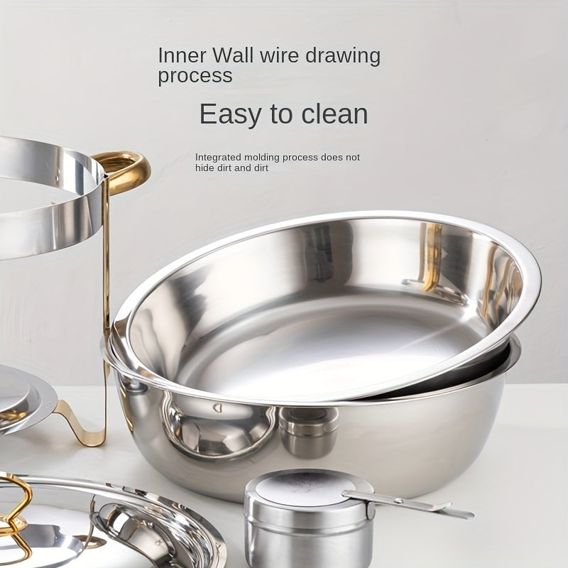 🍽️ LIMITED-TIME 50% OFF! ✨ Stainless Steel Chafing Dish Set – 5QT, Gold, Professional Buffet Warmer ⭐