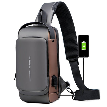 🎒 LIMITED-TIME 50% OFF! ✨ Anti-Theft Unisex Crossbody Sling Bag – Hard Shell, Waterproof, USB Charging, RFID Blocking 🔒