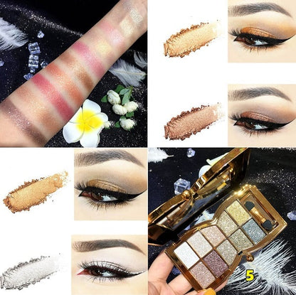 🔥Hot Sale - 50% off🔥✨10 Colors Glitter Shimmer Eyes Shadow Pallet