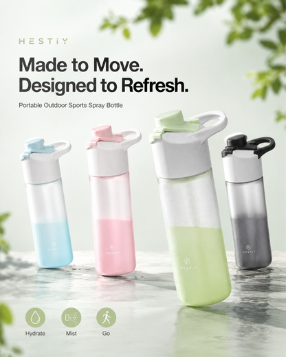 📢 40% OFF 💦 650mL Portable Outdoor Sports Spray Bottle – Fine Mist Spray, Leak-Resistant Design & Portable Carry Handle 🌿