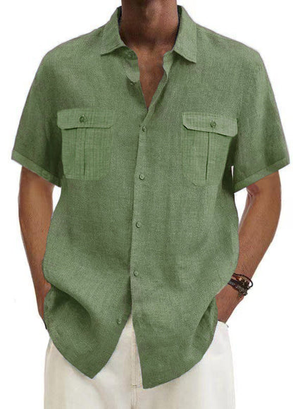 🌿✨ Men’s Cotton Linen Casual Shirt – Breathable Summer Style | 50% OFF + Buy 2 Free Shipping