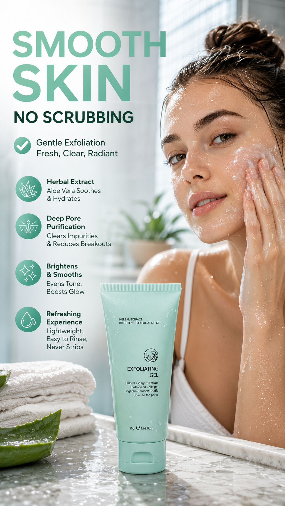 🥳2026 HOT SALE🥳💞50K+ VERKOCHT!💥👵🌸 50% KORTING! Kruidenextract Verhelderende Exfoliërende Gel