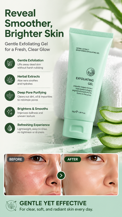 🥳2026 HOT SALE🥳💞50K+ VERKOCHT!💥👵🌸 50% KORTING! Kruidenextract Verhelderende Exfoliërende Gel