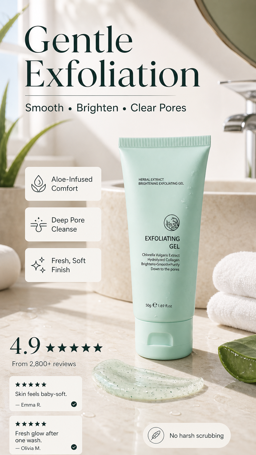 🥳2026 HOT SALE🥳💞50K+ VERKOCHT!💥👵🌸 50% KORTING! Kruidenextract Verhelderende Exfoliërende Gel