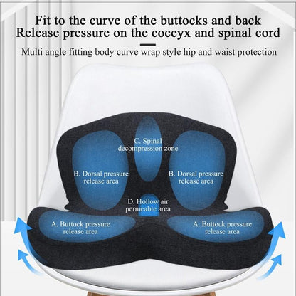 💎 50% KORTING! 💎 Antislip zitkussen van traagschuim – verlicht ischiasklachten, ademend gaas en universeel geschikt voor in de auto, op kantoor en in de rolstoel