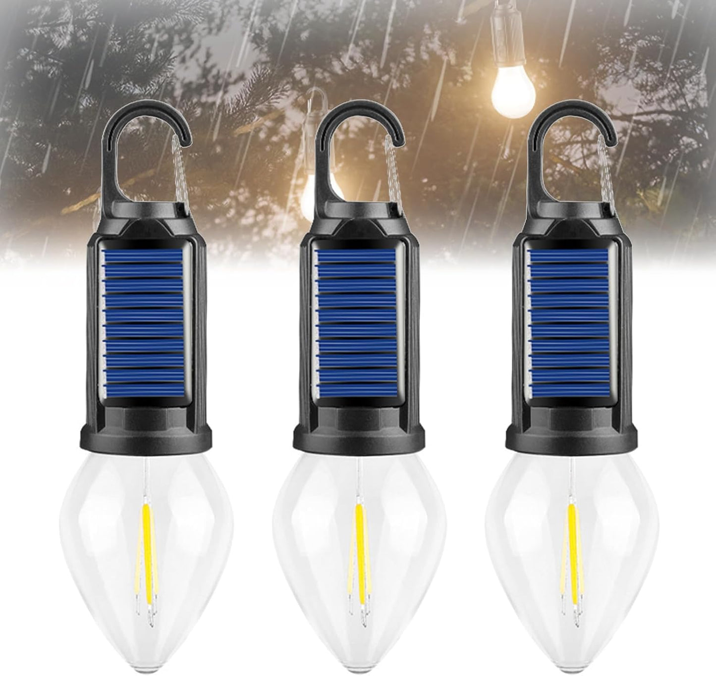 Zonne-energie tentverlichting, via USB oplaadbare LED-kampeerlantaarn
