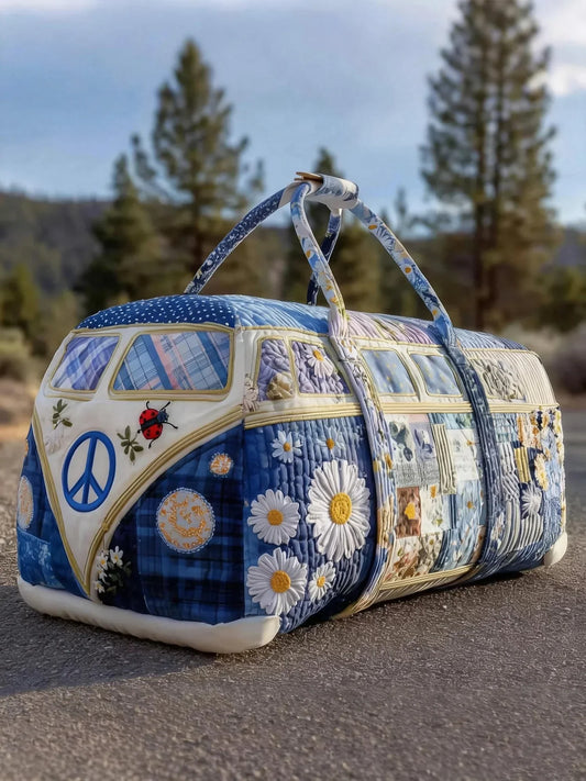 Blossom Path Quilted Duffle Bag