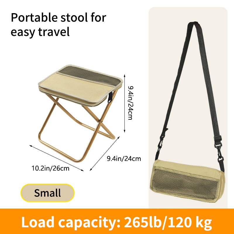 🌞Fris De Lente In Met 50% Korting!🔥Ultralicht Opvouwbaar Krukje (700g) | Slim Design met Geïntegreerde Draagtas | Draagt tot 120kg | Perfect voor Camping, Wandelen & Festivals