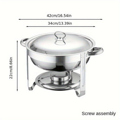 🍽️ LIMITED-TIME 50% OFF! ✨ Stainless Steel Chafing Dish Set – 5QT, Gold, Professional Buffet Warmer ⭐