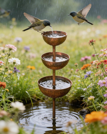 🐦50% KORTING⚡Rain Catcher - Plantensteun🌧️Metalen tuindecoratie