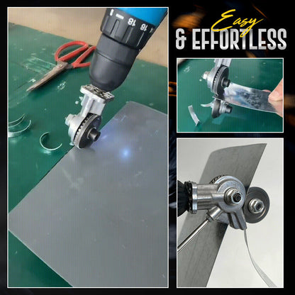 🔩 53% OFF NOW! ⚙️ Electric Drill Plate Cutter – Precise & light metal gear cutter – Attaches to any drill, cuts sheet metal without burrs – safe for DIY or workshop use ✂️✨