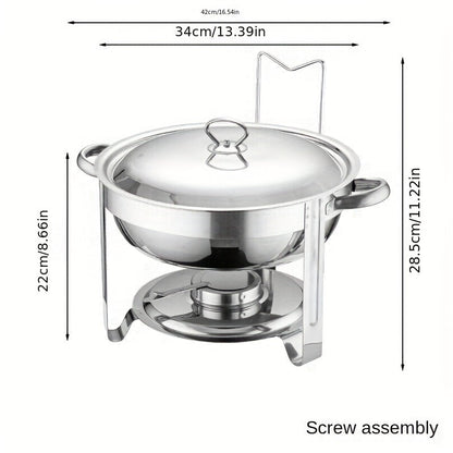 🍽️ LIMITED-TIME 50% OFF! ✨ Stainless Steel Chafing Dish Set – 5QT, Gold, Professional Buffet Warmer ⭐
