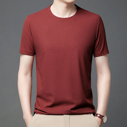 🔥Zomer Uitverkoop🔥Ademend Effen Kleur Kort Mouw Wafel T-shirt