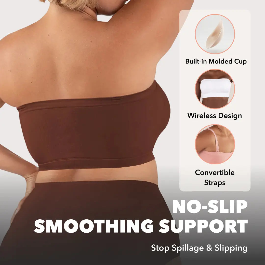🔥Aurelle™ No-Slip Convertible Bandeau – 3-Way Wear, Wire-Free & Trusted by 50K+ Women👙🇬🇧1