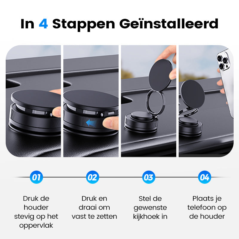 🔥Koop meer, bespaar meer🔄360° verstelbare vacuüm magnetische telefoonhouder📱🚗