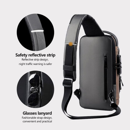 🎒 LIMITED-TIME 50% OFF! ✨ Anti-Theft Unisex Crossbody Sling Bag – Hard Shell, Waterproof, USB Charging, RFID Blocking 🔒