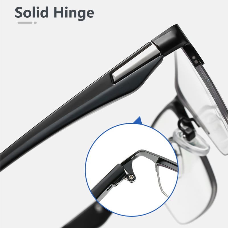 Titanium Multifocale Leesbrillen - Fotochromatisch Progressief Dubbel Licht Blauwlichtfilter