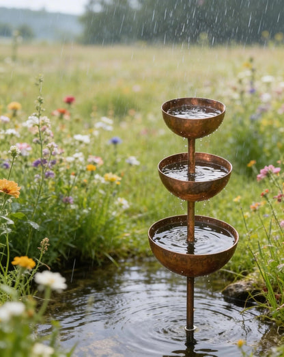 🐦50% KORTING⚡Rain Catcher - Plantensteun🌧️Metalen tuindecoratie
