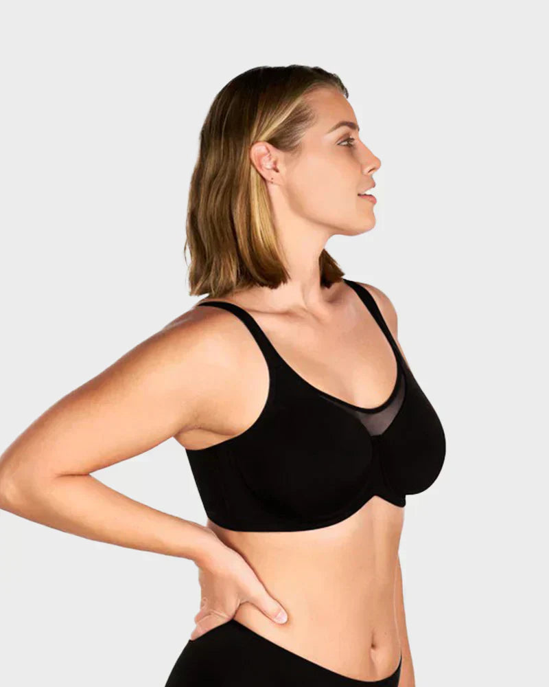 💕 Last Day Special Price £12.99! 💐Women's Elegant Sheer Full Coverage Plus Size Bra