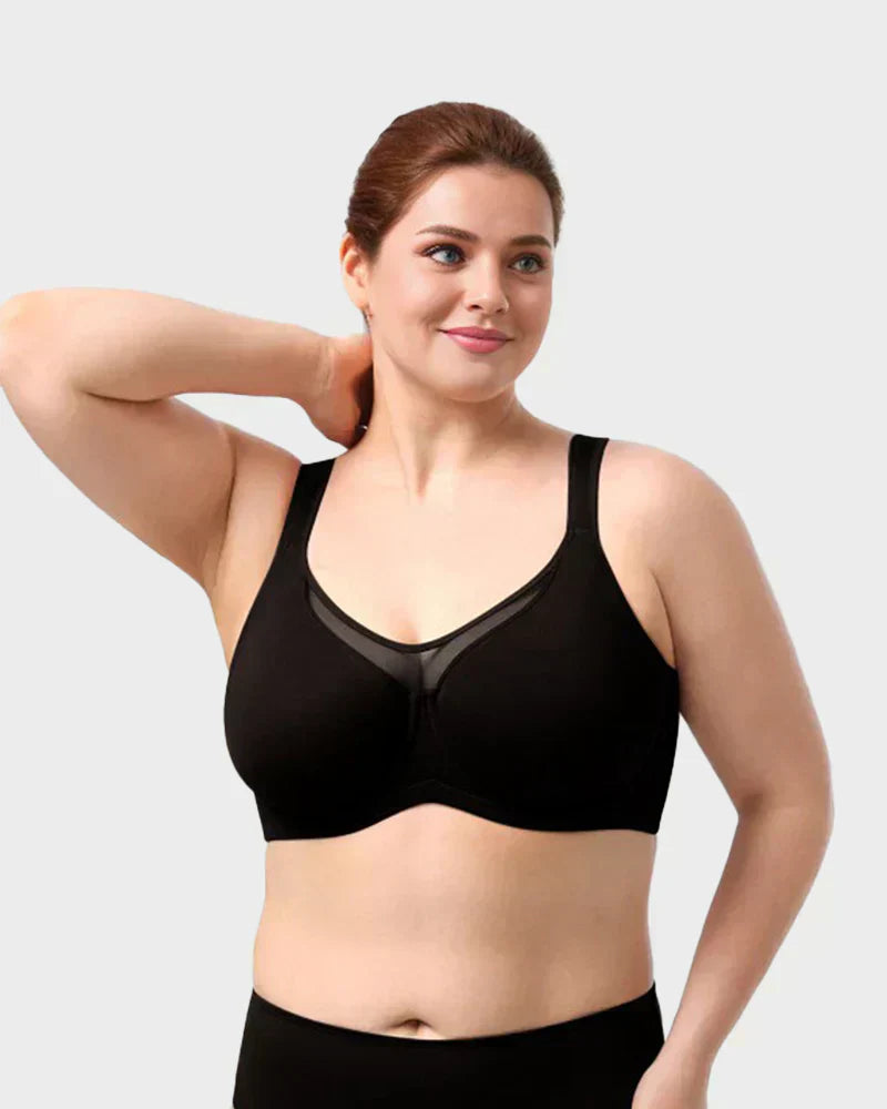 💕 Last Day Special Price £12.99! 💐Women's Elegant Sheer Full Coverage Plus Size Bra