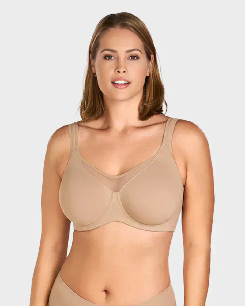 💕 Last Day Special Price £12.99! 💐Women's Elegant Sheer Full Coverage Plus Size Bra