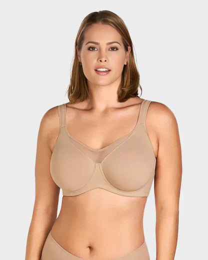 💕 Last Day Special Price £12.99! 💐Women's Elegant Sheer Full Coverage Plus Size Bra