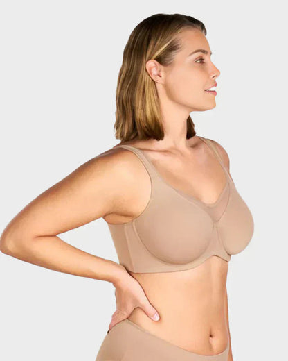 💕 Last Day Special Price £12.99! 💐Women's Elegant Sheer Full Coverage Plus Size Bra